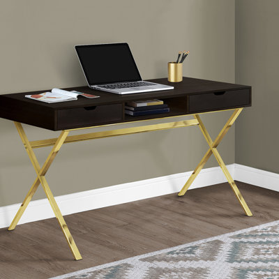 Computer Desk, Home Office, Laptop, Storage Drawers, 48"L, Work, Laminate, Metal, Contemporary, Modern