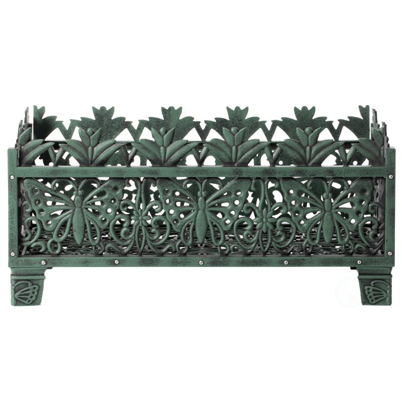 Support pour plante d'extérieur papillon, H 12,50 po x l 10 po x P 26,50 po, Vert