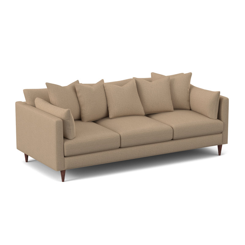 Zehava Upholstered 98'' Sofa, Bella Buckwheat Performance Velvet