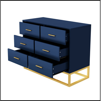 Accent chests with 6 drawers and Metal Legs