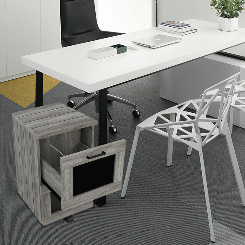 Kelesha Rustic Gray 2-drawer File Cabinet