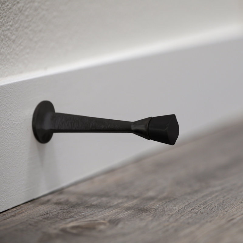 Butoir de porte en acier, Noir, 10