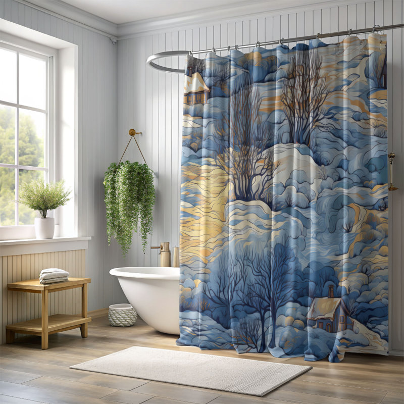 Rideau de douche Dawn's Icy Touch - Premium, H 74 po x l 71 po