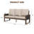 3-Seat Patio Wooden Sofa With Cushions-1472557285