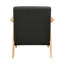 Chaise d'appoint moderne et confortable en gris foncé, construction en bois massif et cadre 100% pour le confort du salon-120260414