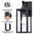 Schock Black Steel Wall Light with High-transparency Glass(Set of 2)-1822124222