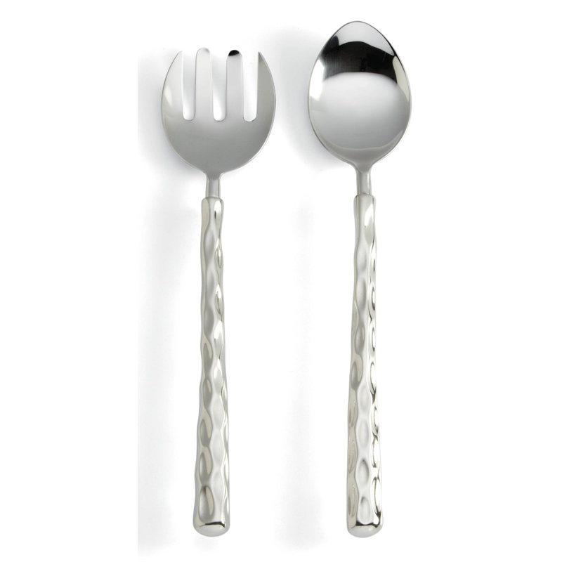 Truro Stainless Steel Salad Servers, Platinum
