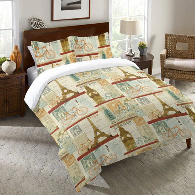 Housse de couette en microfibre carte postale