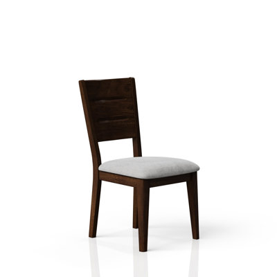 Mid-Century Modern Dining Chairs With Fabric Upholstery In Cherry Cherry Upholstered Robust And Structure