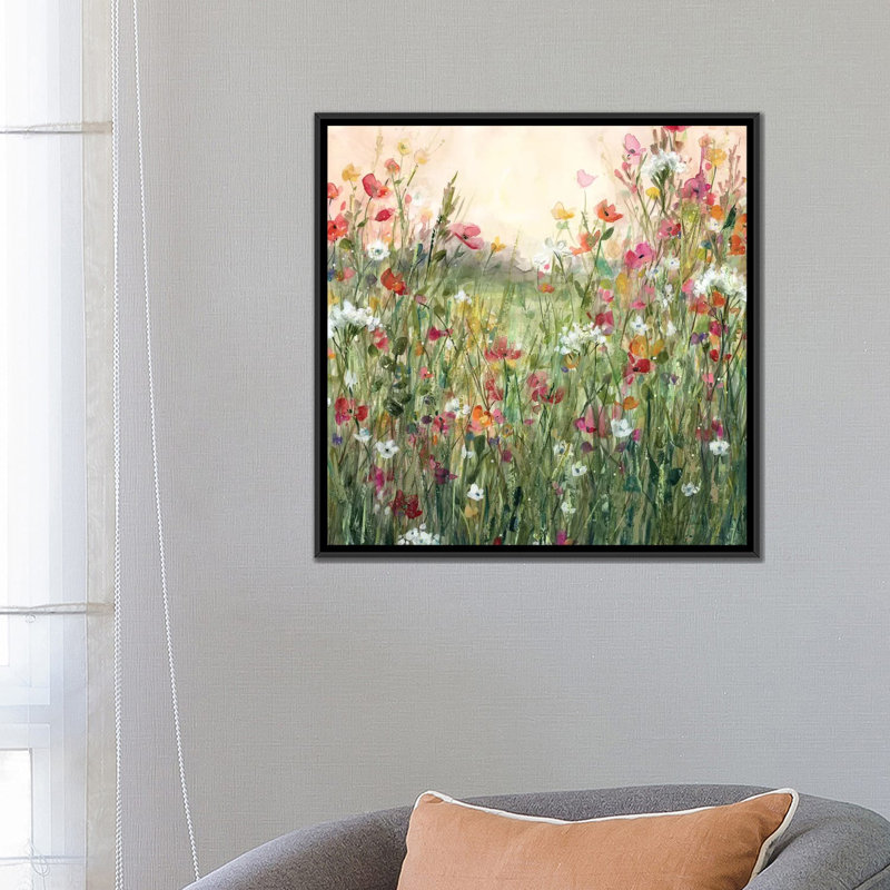 «Spring in Full Bloom» par Carol Robinson - reproduction imprimée, H 26 po x l 26 po x P 1,5 po, Toile avec cadre noir