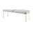 Gray Boucle Bench With White Legs - Rubber Wood 56" Package Depth Versatile And No Storage Feature 220Lbs Capacity