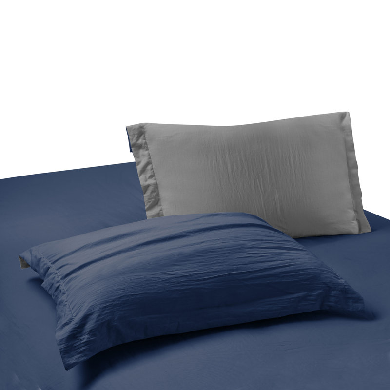Swift Home Ultra Soft Reversible Crinkle Washed Microfiber Duvet Cover Set