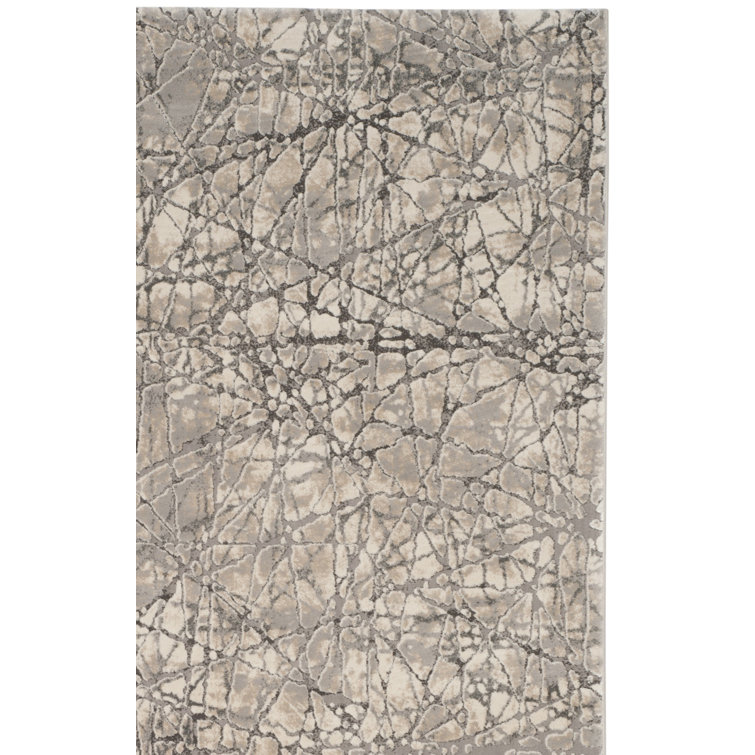 Tapis à motifs abstraits beige et gris Edvin