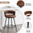 Kymberlynn Swivel Upholstered Low Back Bar & Counter Stool With Metal Frame-1926543887-1912750046