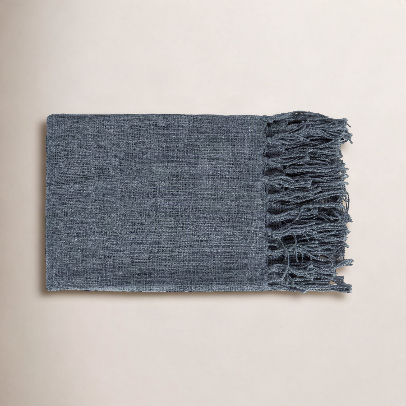 Dennie Plastic / Acrylic Throw Blanket, Navy