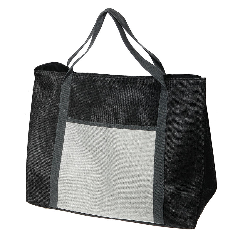 Canvas Laundry Bag with Handles, Black