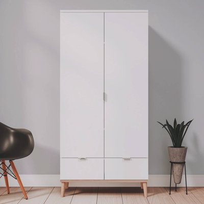 Oswaldo 2 Door Wood Wardrobe