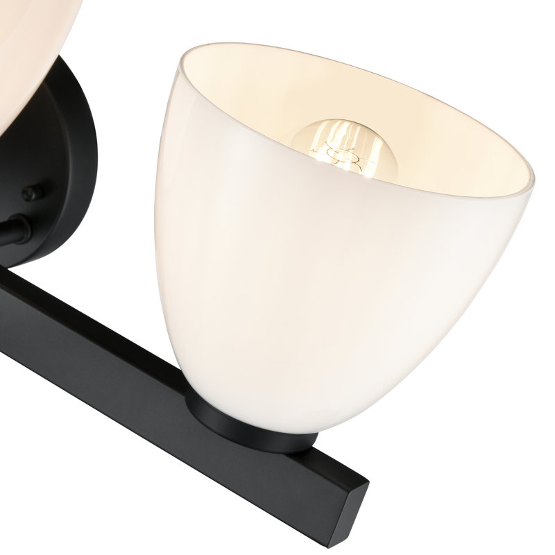 Meuble-lavabo 3 lumières Wrisley , Noir mat