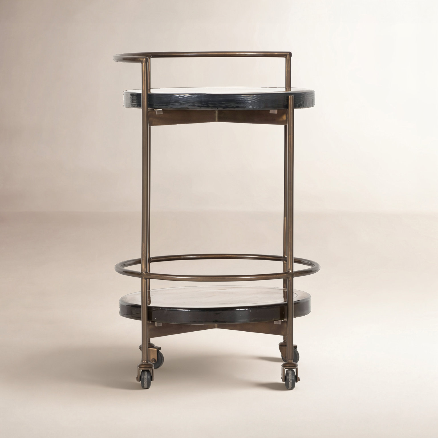 Dottie Bar Cart, Smoked Brown