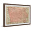 Carte de l'Iowa - Reproduction d'art graphique sur papier encadré-1774547806