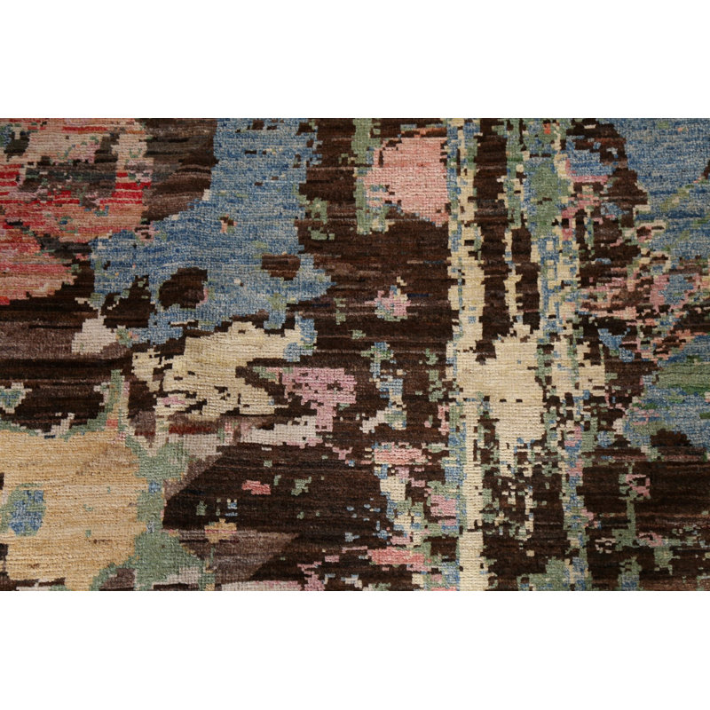 Vegetable Dye Abstract Oriental Area Rug 8x10