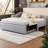 Convertible Twin L-Shaped Upholstered Daybed with Pop-Up Trundle, Twin-to-King Design-1868158921