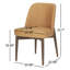 Bacco Slope Curved Back Tan Leather Dining Side Chair