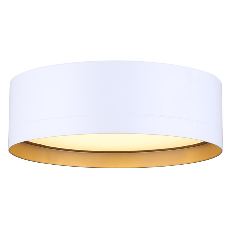 Kaimya 11,75 po Plafonnier encastré 1 lumière DEL blanc moderne intégré
