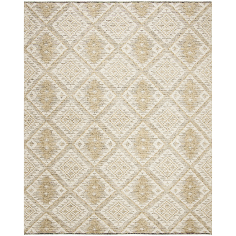 Tapis en laine / coton noué à la main Inelda, Rectangle 9 pi x 12 pi