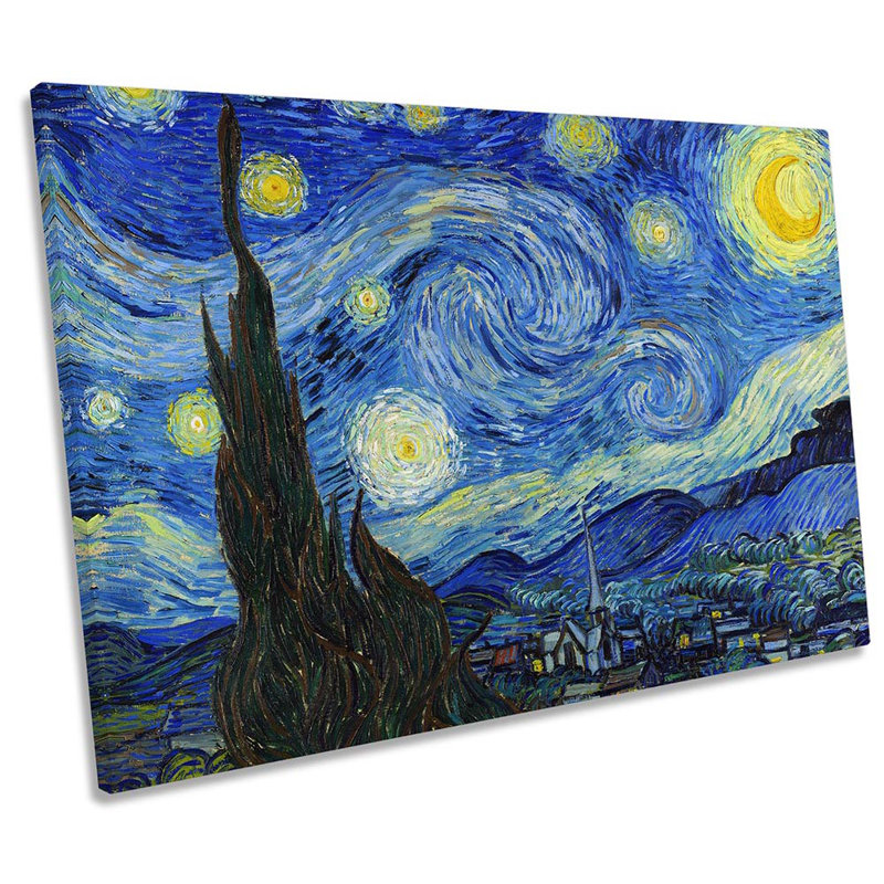 Vincent Van Gogh Starry Night - Wrapped Canvas Print, 30.5cm H x 45.7cm W x 2cm D