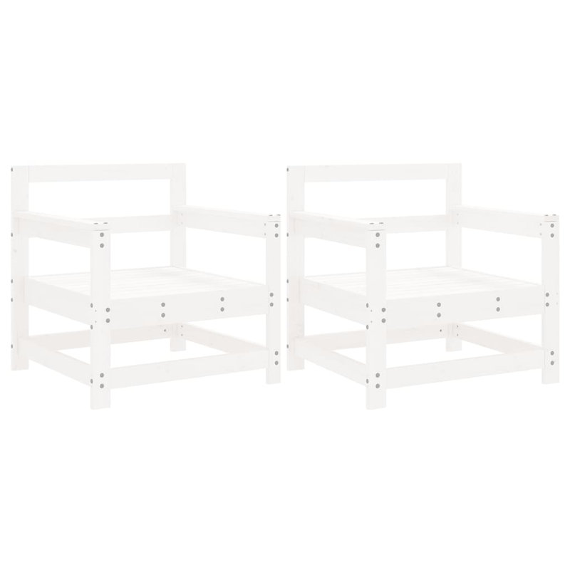 Ogie Solid Wood Outdoor Lounge Chair, White