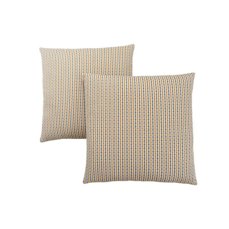 Abstract Geometric Throw Pillow, Gold/Grey