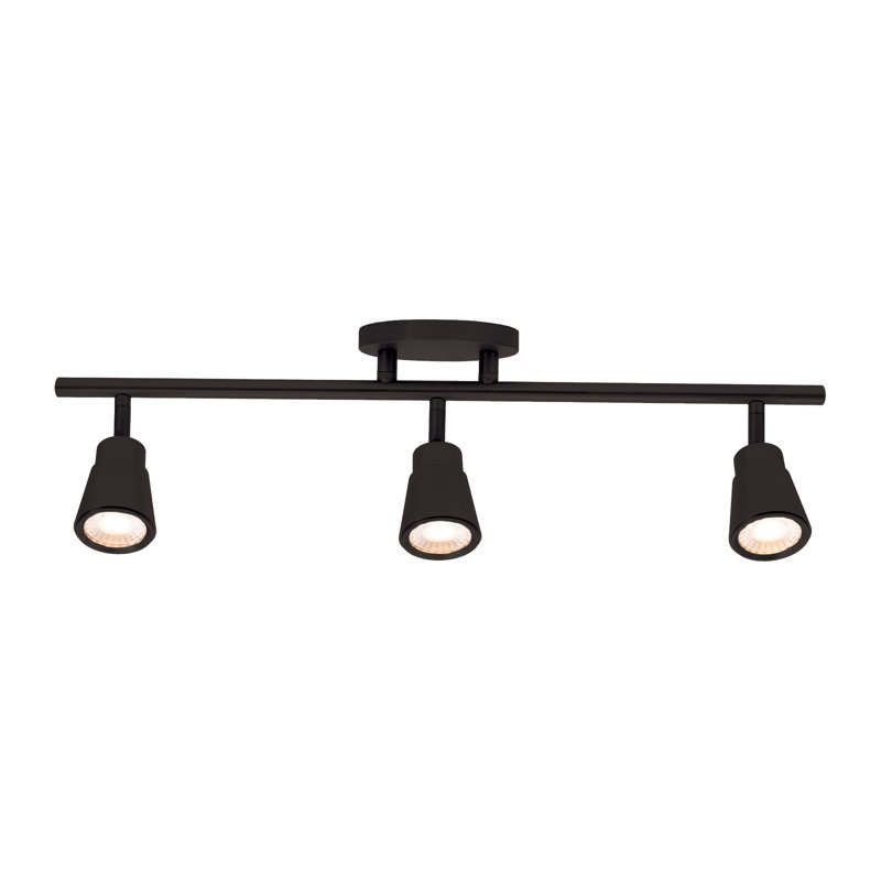Solo 5 in. 3 -Light Fixed Track Kit with and, Black