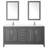 Daria 72'' Double Bathroom Vanity with Carrara Marble Top with Mirror-1077856330-1077856369