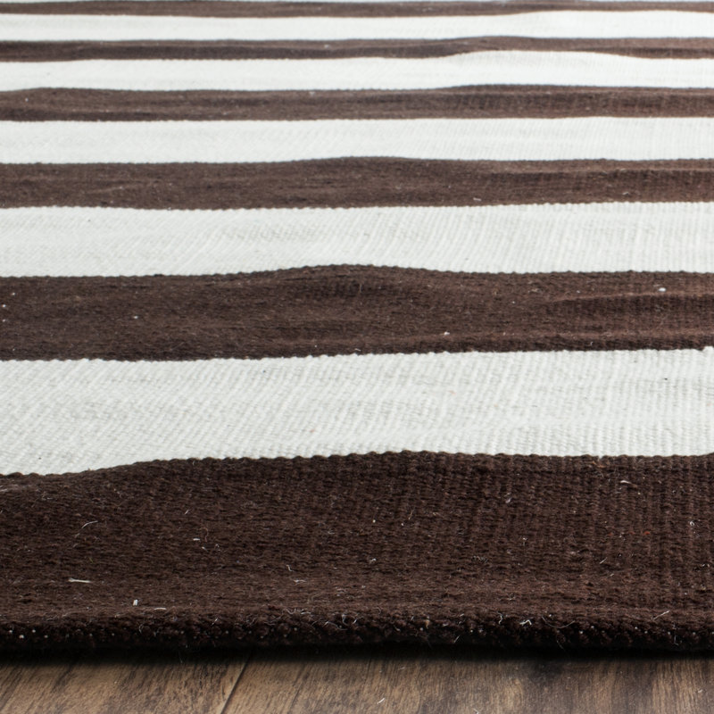 Dunkelberger Striped Cotton Hand Woven Area Rug, Rectangle 91 x 152cm