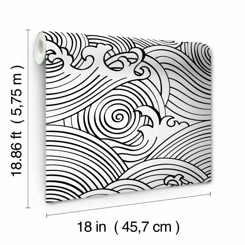 Rouleau de papier peint adhésif L 18,86 pi x l 18 po Damaris, Gris