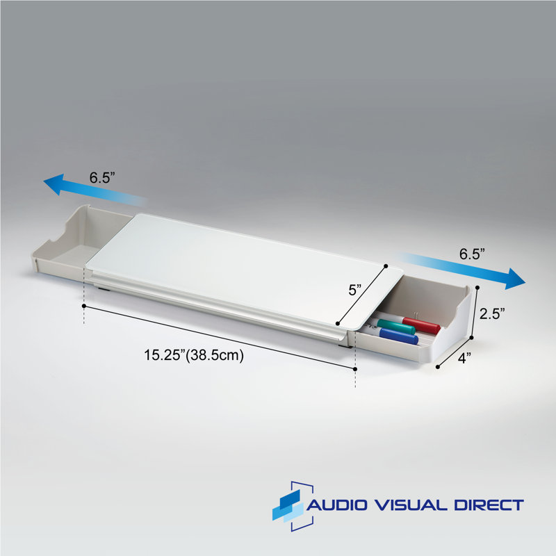 Organisateur de bureau en verre, Blanc