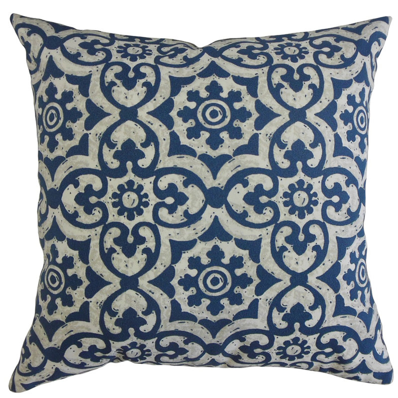 Coussin Parmida, 22 po x 22 po, Coussin décoratif, Bleu