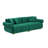 An 89-Inch Cloud-Shaped Velvet Sofa, A Three-Seater Living Room Sofa, Equipped With Golden Metal Footrests-1995627833