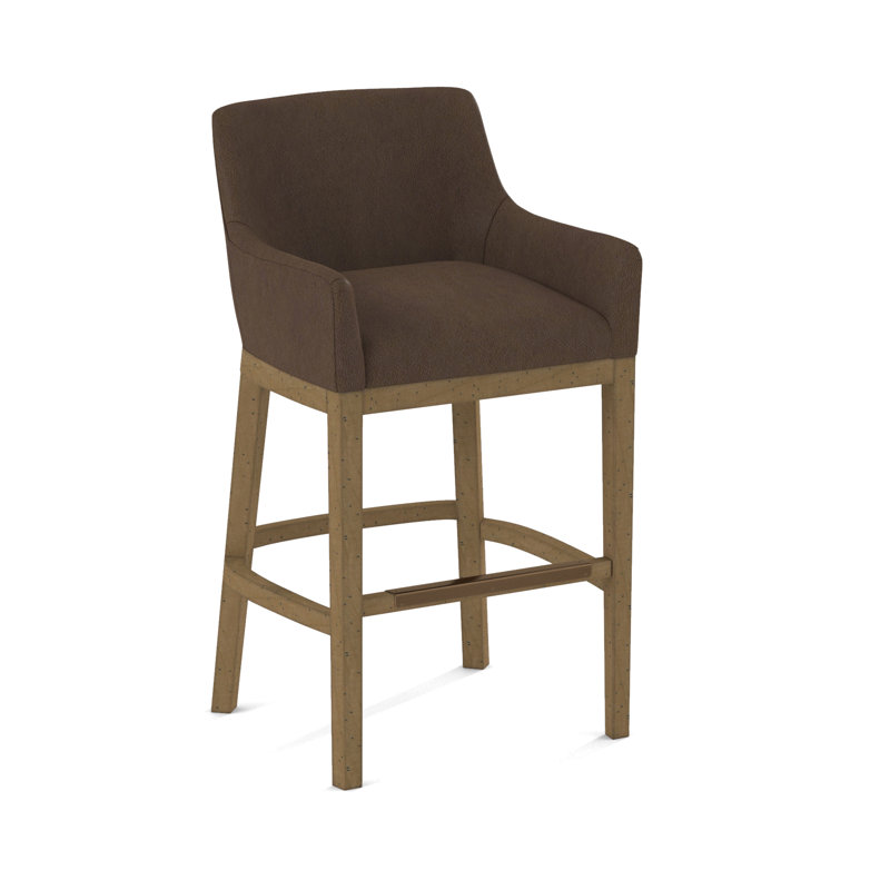 Upholstered Stool, Pecan, Evolution Caribou