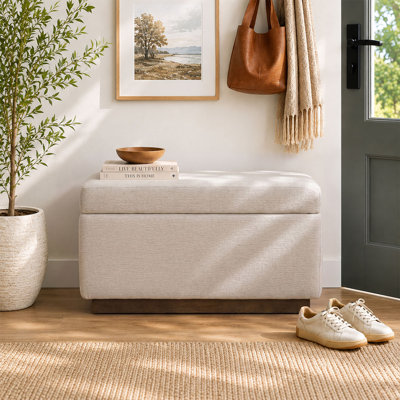 Banc de rangement avec repose-pieds 29,5 po avec couvercle relevable