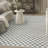Ebern Designs Delfina Ivory Blue Modern Indoor Rug-1721077315