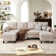 100.79" Large U Shaped Sofa with 2 Storage Ottomans