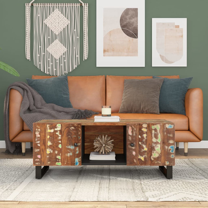 Bruzios Four Leg Coffee Table with Storage, 40cm H x 100cm W x 54cm D  