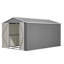 Remise verrouillable en métal sécurisée 8 x 12 pi - grand rangement extérieur avec cadre en aluminium, remise à outils de jardin durable pour la cour, le patio et la pelouse