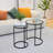 Ryett 2 End Tables with Metal Base Round Table with Tempered Glass Tabletop-2139202328