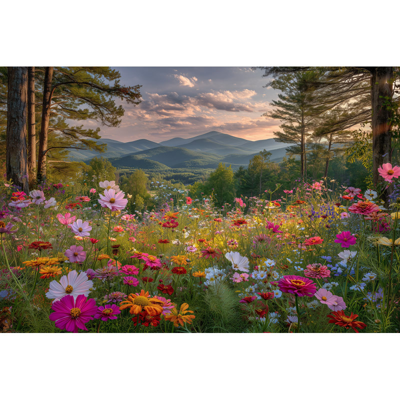 «Golden Meadow at Dusk», art mural sur toile tendue, H 12 po x l 16 po x P 1 po