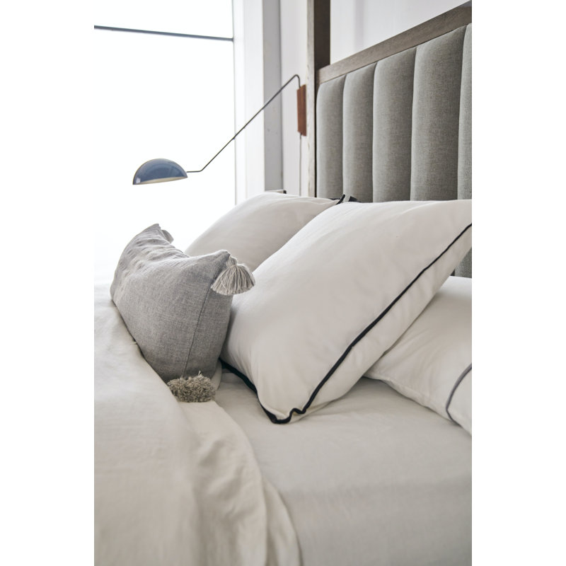 Miramar Tufted Upholstered Low Profile Canopy Bed, Queen