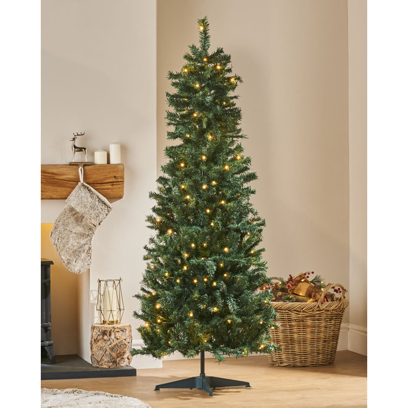 Lighted Artificial Fir Christmas Tree, 6ft H x 2.49ft W x 2.49ft D