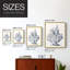 Blue Antique Coral I-Premium Framed Print -Ready to Hang - No Nails Required - No Nails Required-150207168-150207171